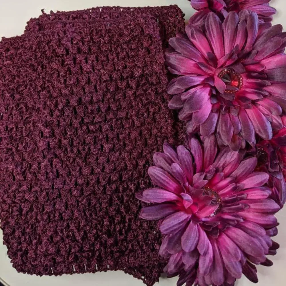 5 BURGUNDY TUTU TOPS with Gerbera Daisies Bling